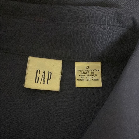 Women's Gap Navy Blue Button Down Size 12 Sleeveless Collard Dress - Picture 6 of 7